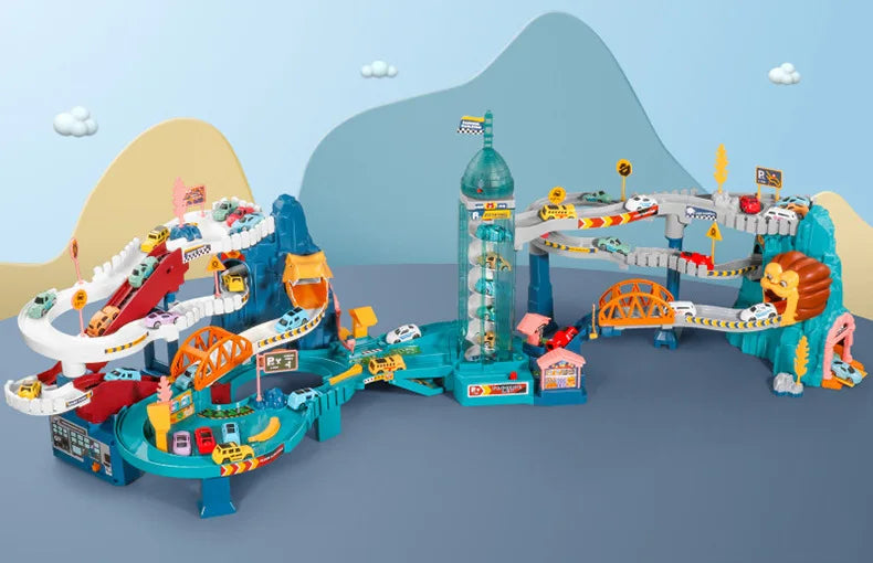 Lion Theme Car Track Toy