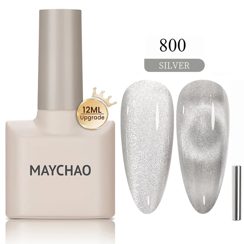 Cat Eye Magnetic Gel Polish by MAYCHAO – Holographic 12ml