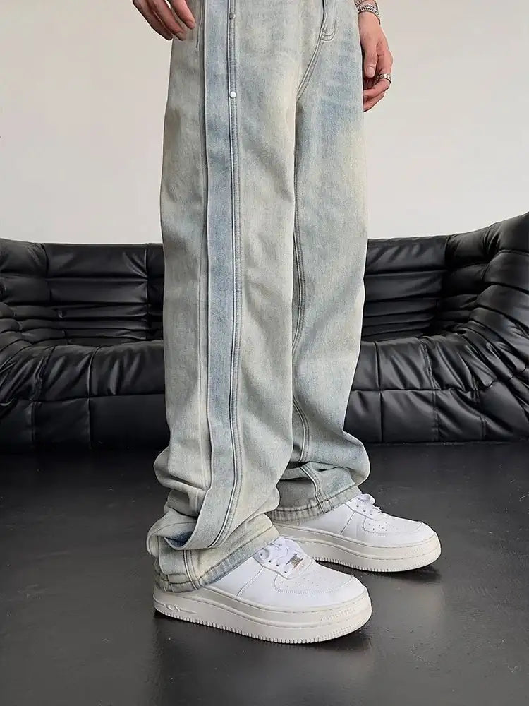Men’s Baggy Patchwork Jeans
