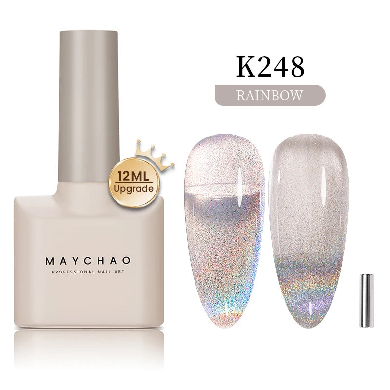 Cat Eye Magnetic Gel Polish by MAYCHAO – Holographic 12ml