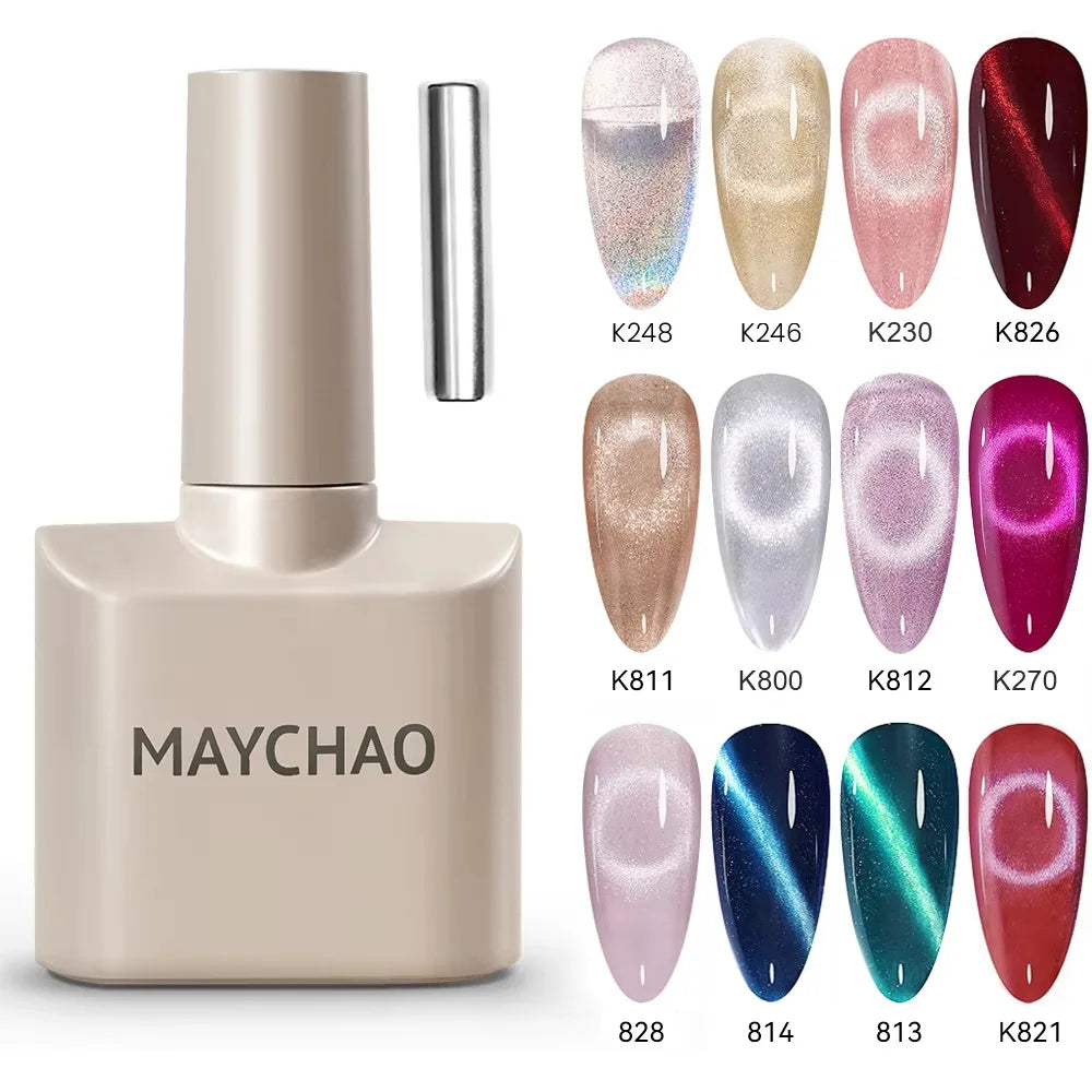 Cat Eye Magnetic Gel Polish by MAYCHAO – Holographic 12ml