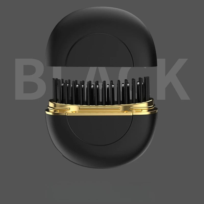 Portable Hair Straightener Brush – Fast Heating Styling Tool