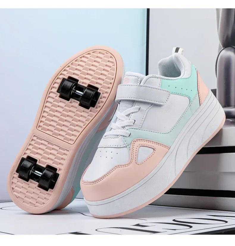 Kids Four-Wheel Roller Shoes