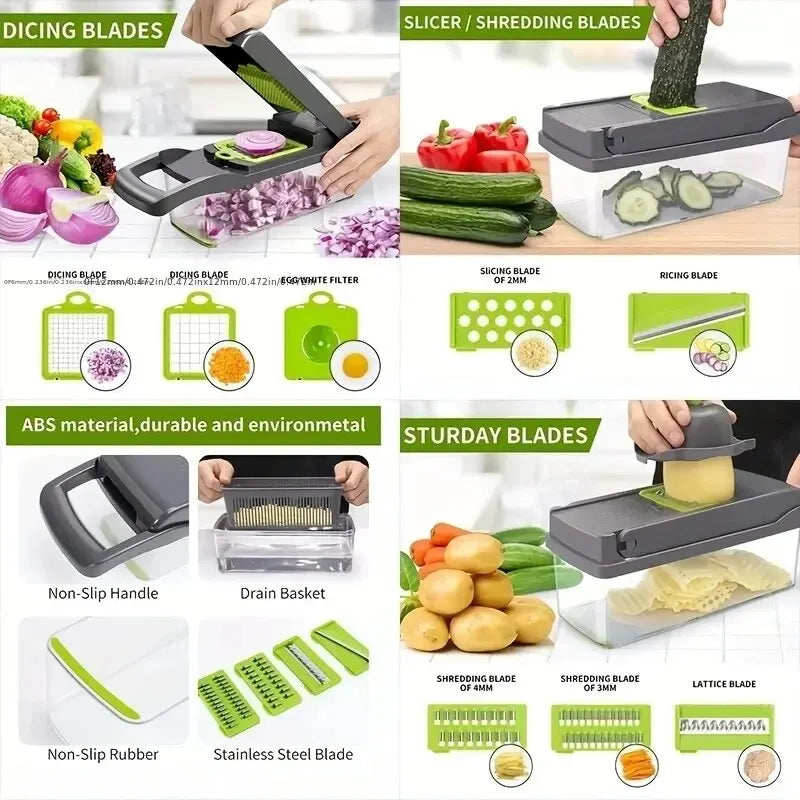 16PCS Vegetable Chopper Set