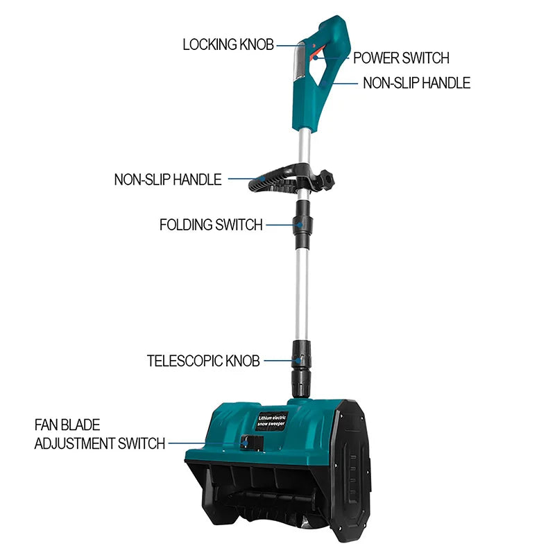 Electric Snow Sweeper – Powerful 1200W Cordless Snow Cleaner