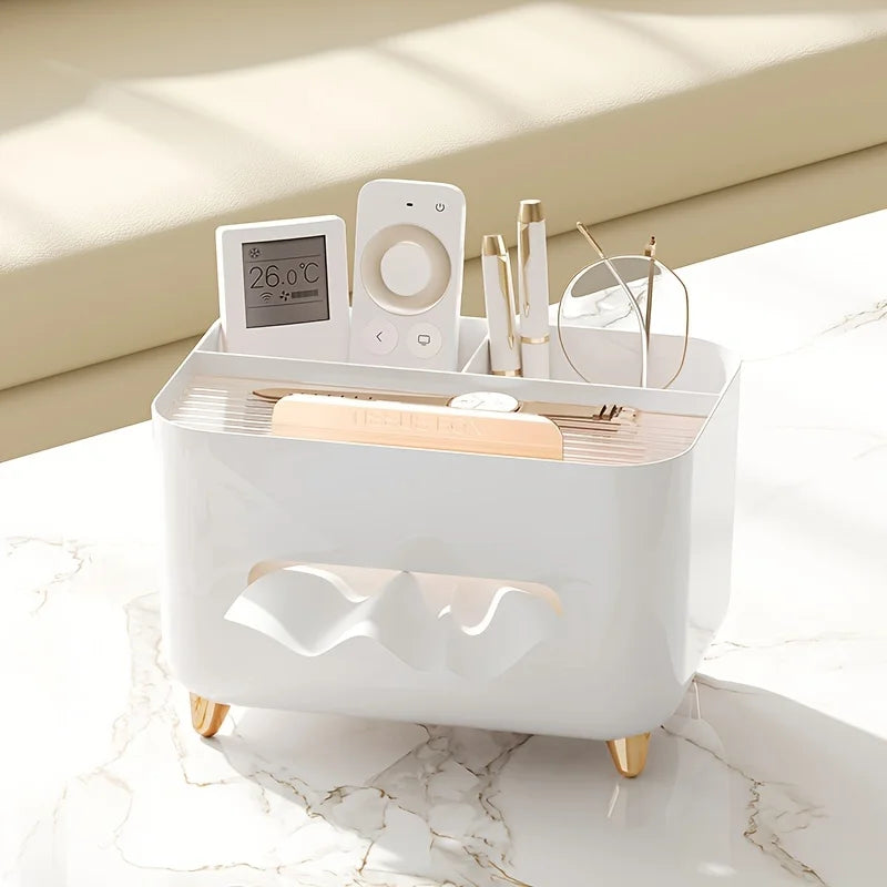 Multifunctional Desktop Tissue Box Organizer