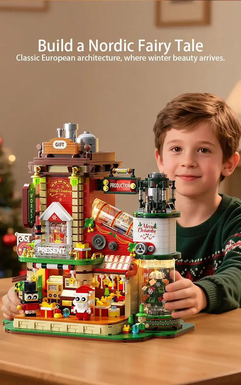 Christmas Building Block Factory Set Designed