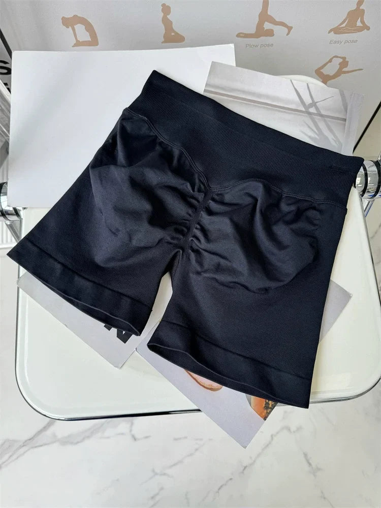 Seamless Ribbed Yoga Shorts