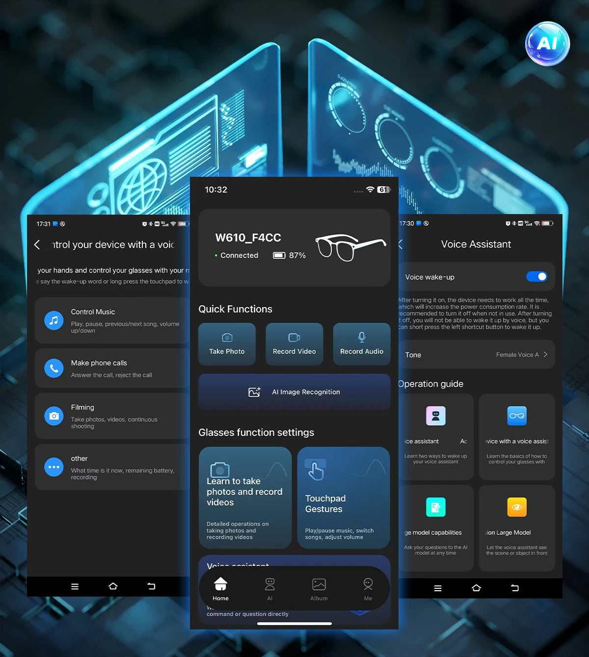 AI Smart Glasses with Camera