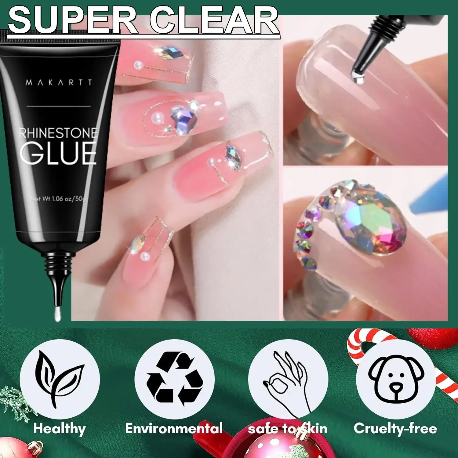 Makartt Super Strong Nail Glue for Rhinestones