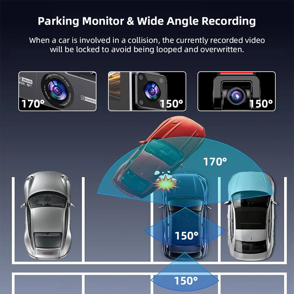 4K 3 Channel Dashcam