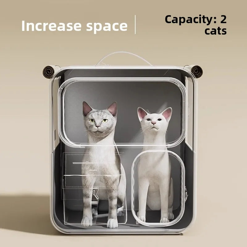 Rolling Cat Carrier with Wheels