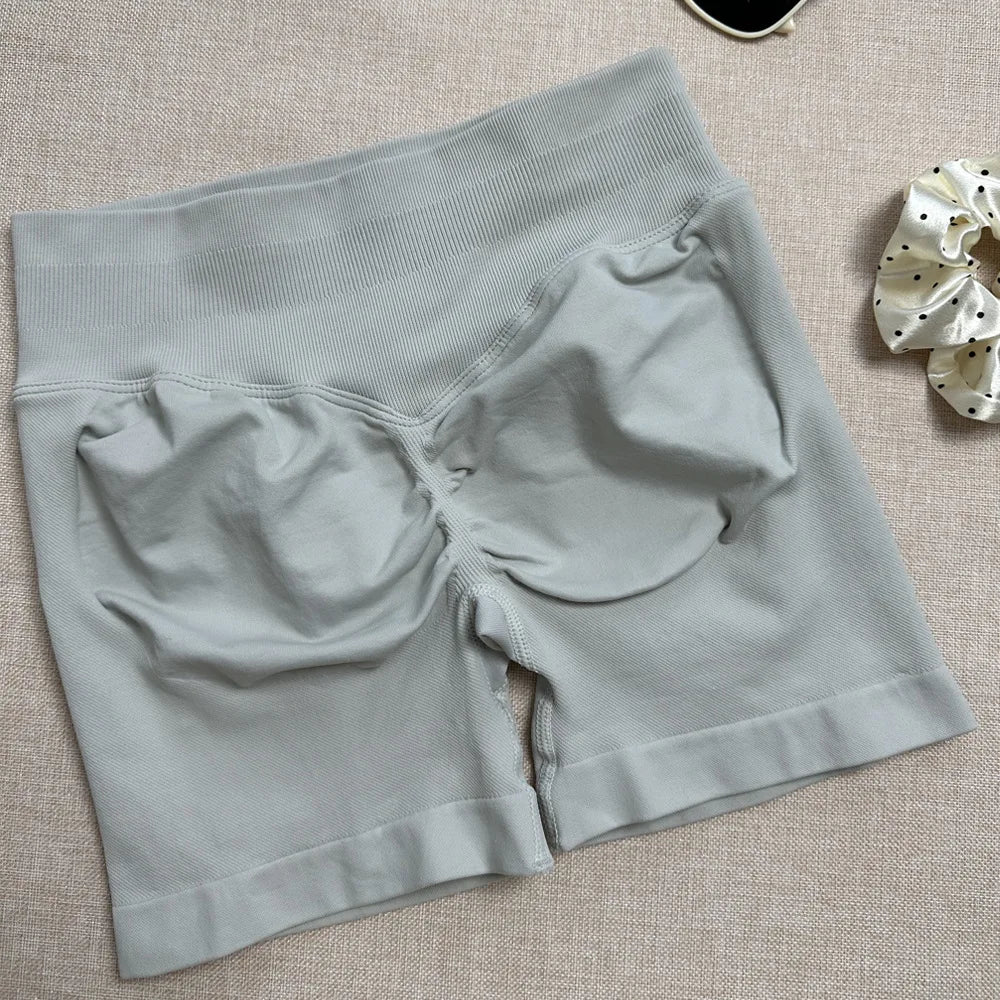 Seamless Ribbed Yoga Shorts