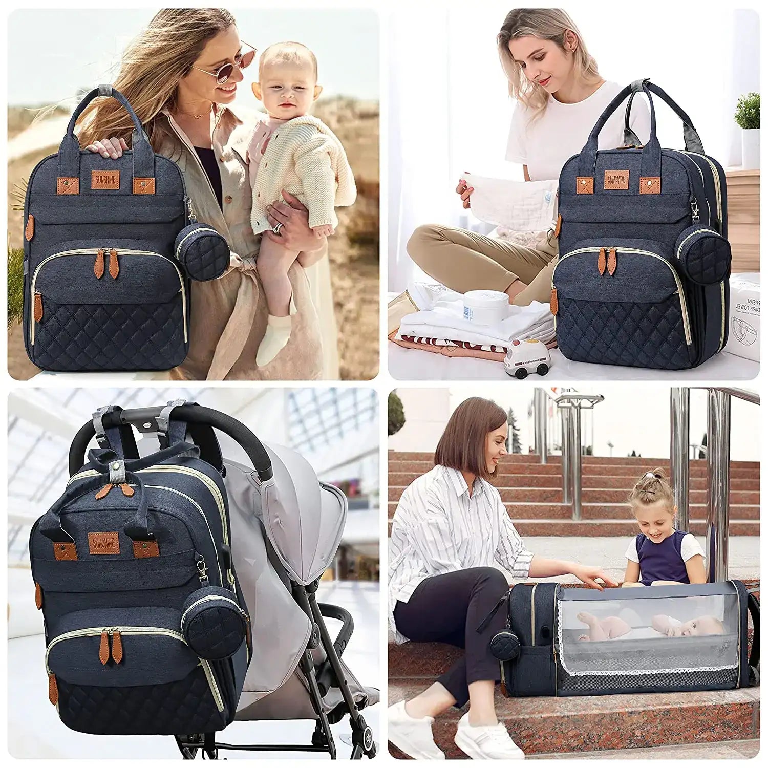 3-in-1 Baby Travel Diaper Bag