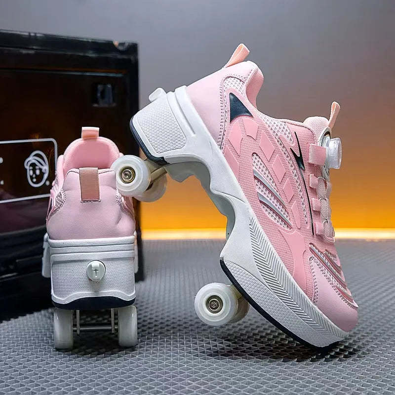 Retractable Four Wheel Roller Skates for Kids & Teens