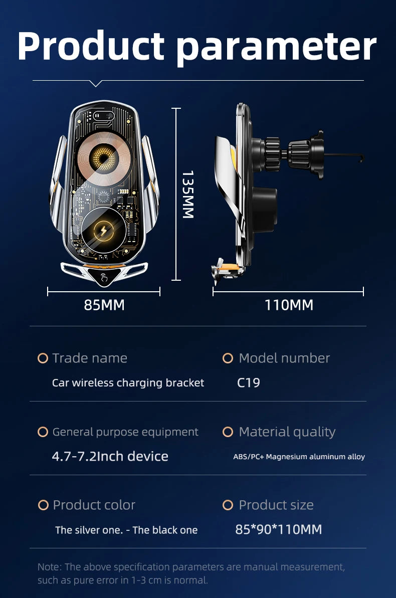 Magnetic Wireless Car Phone Holder