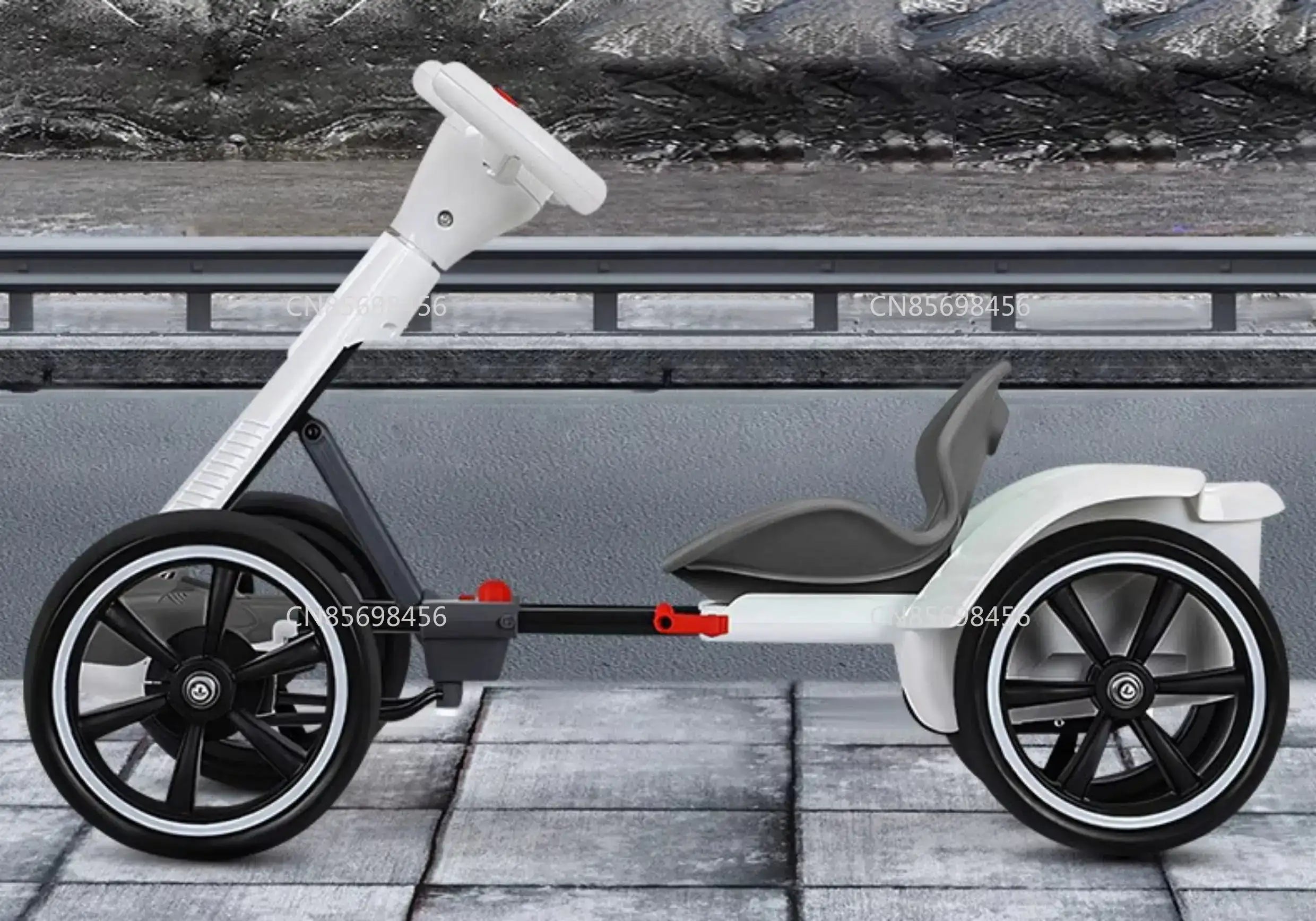 Kids Electric Go Kart with Double Battery Ride - Foldable 