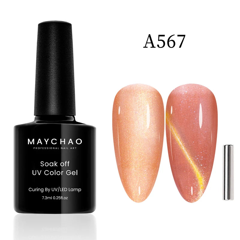 Cat Eye Magnetic Gel Polish by MAYCHAO – Holographic 12ml