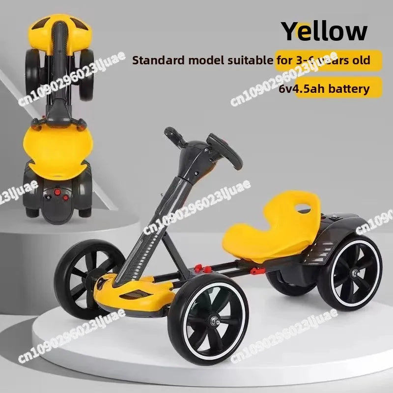 Foldable Electric Go Kart for Kids - Double Battery 