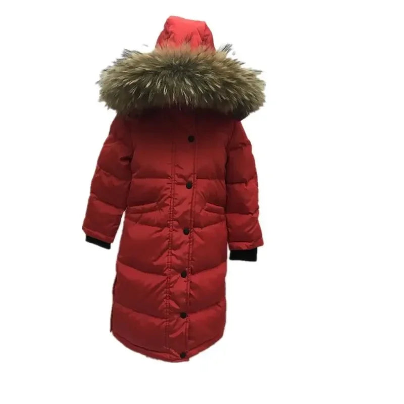 Kids Winter Fur Collar Jacket