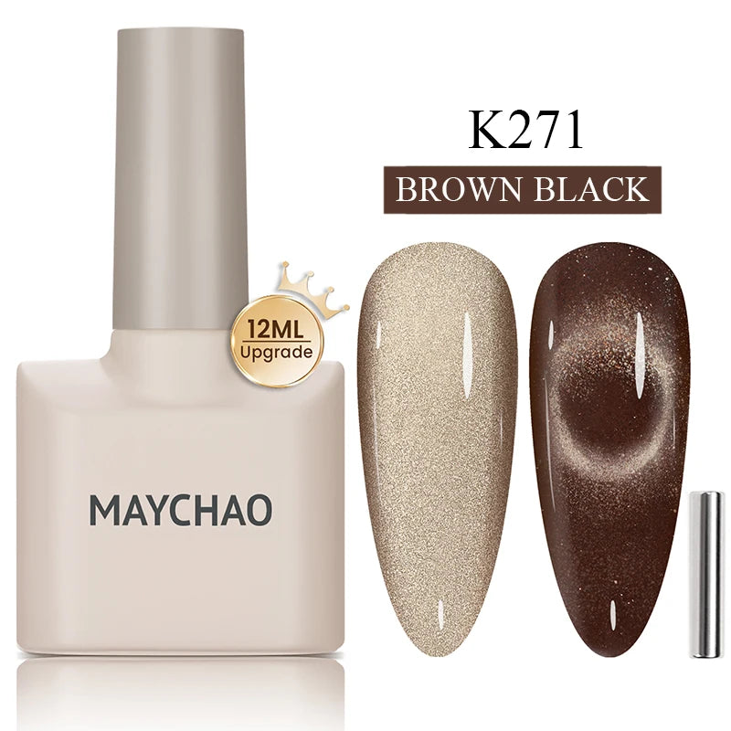 Cat Eye Magnetic Gel Polish by MAYCHAO – Holographic 12ml