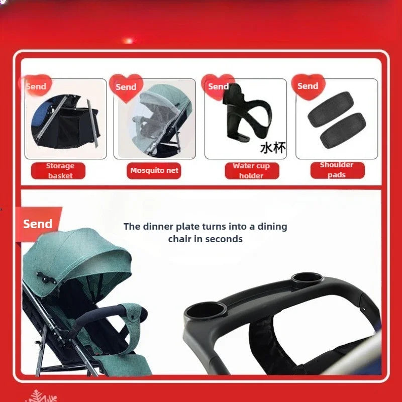 Baby Stroller – Lightweight Foldable Two-Way -2025 