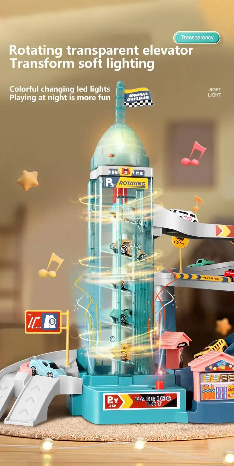 Lion Theme Car Track Toy