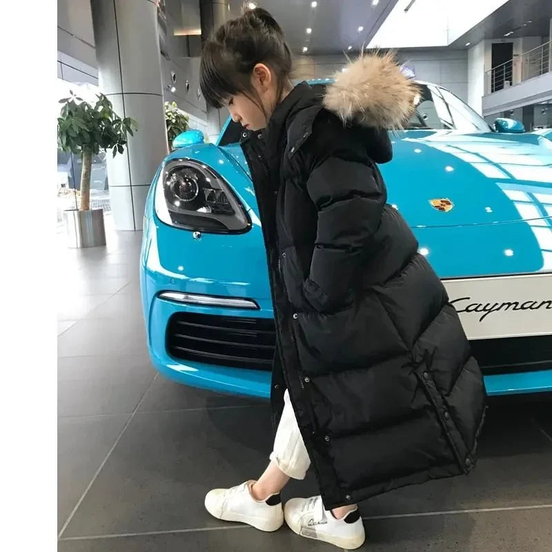 Kids Winter Fur Collar Jacket