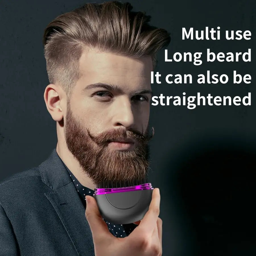 Portable Hair Straightener Brush – Fast Heating Styling Tool