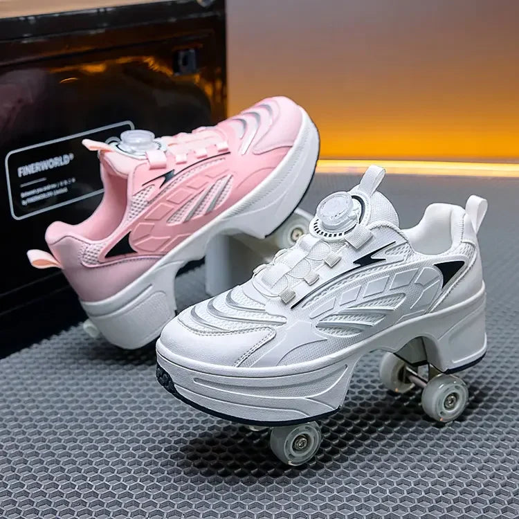 Retractable Four Wheel Roller Skates for Kids & Teens