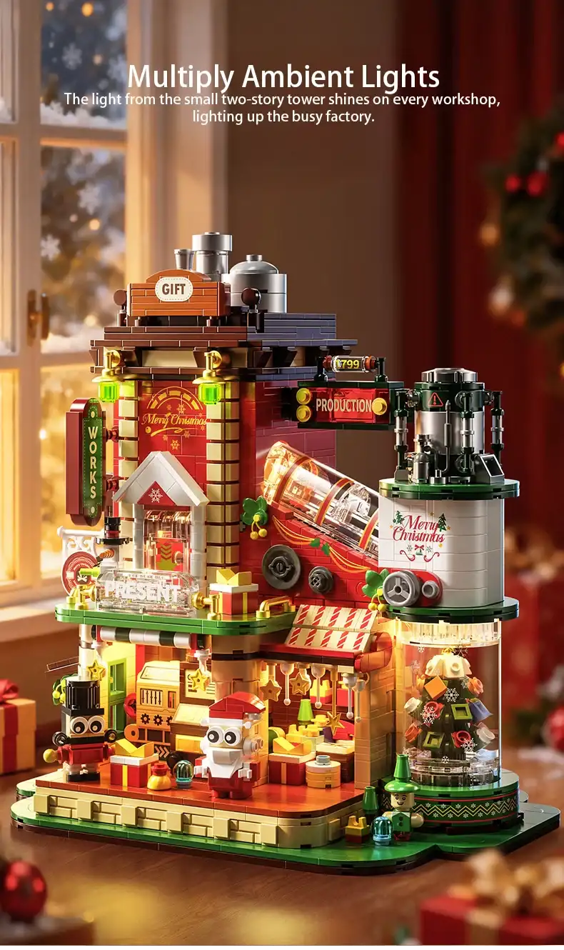 Christmas Building Block Factory Set Designed
