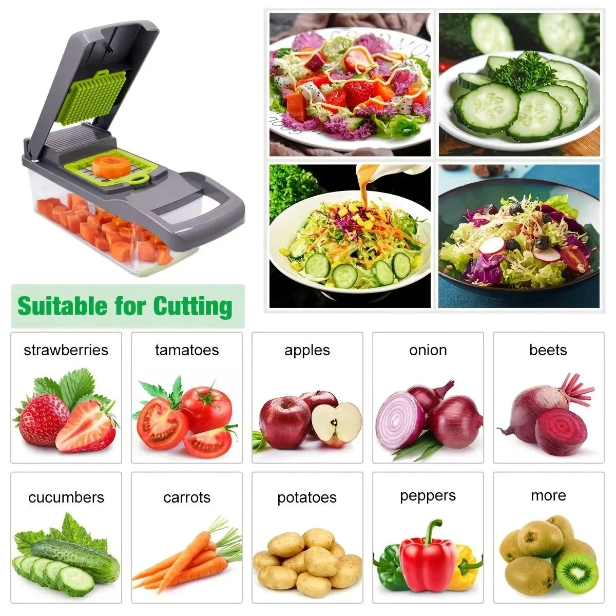 16PCS Vegetable Chopper Set