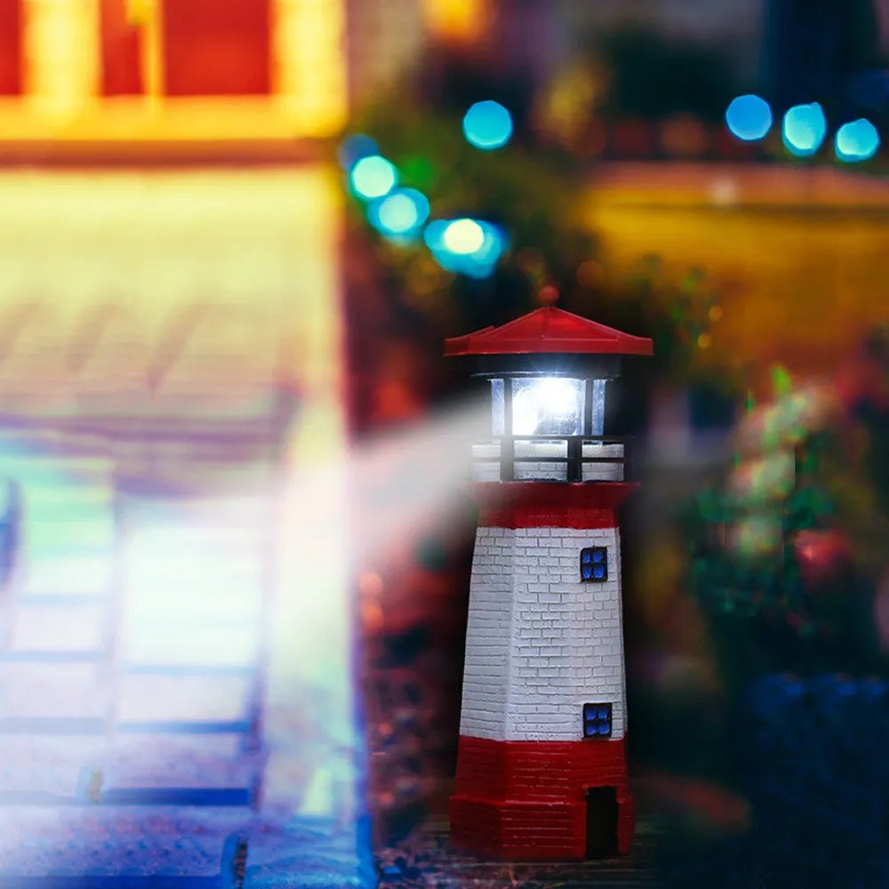 Solar Lighthouse Garden Light