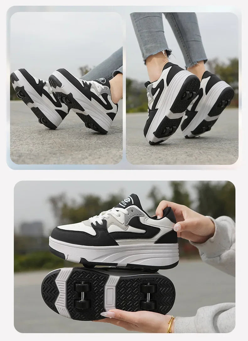 Kids Four-Wheel Roller Shoes