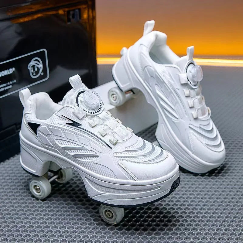 Retractable Four Wheel Roller Skates for Kids & Teens