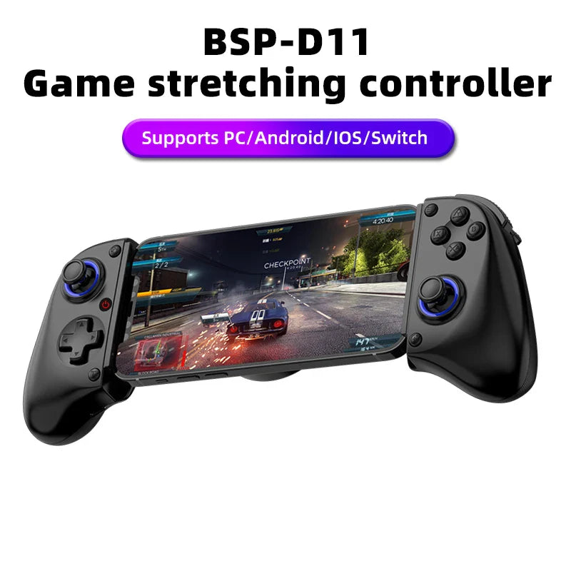 Stretchable Mobile Game Controller Hall Trigger Type-C