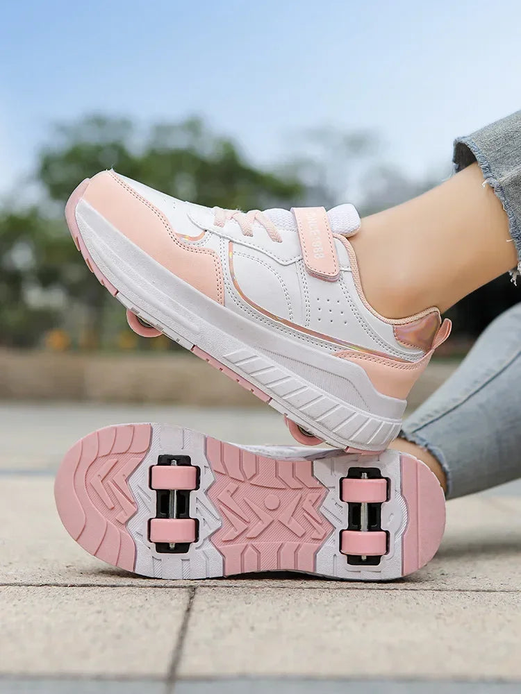 Kids Four-Wheel Roller Shoes
