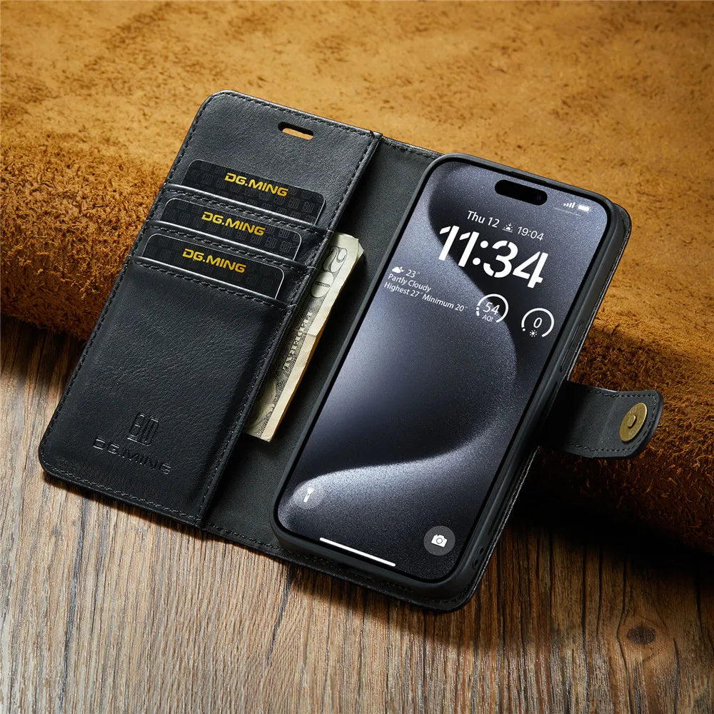 Detachable Magnetic Leather Phone Case