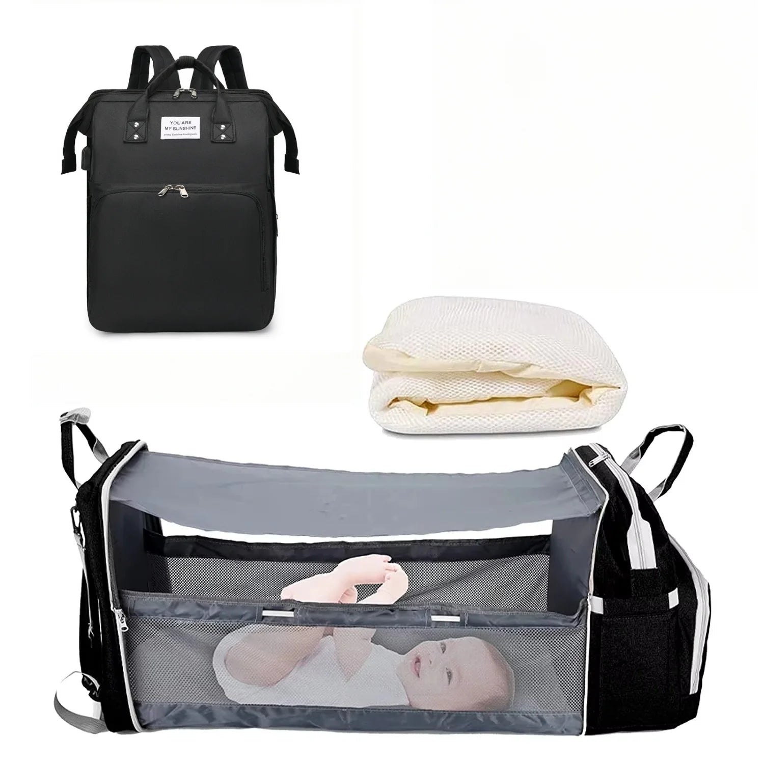 3-in-1 Baby Travel Diaper Bag