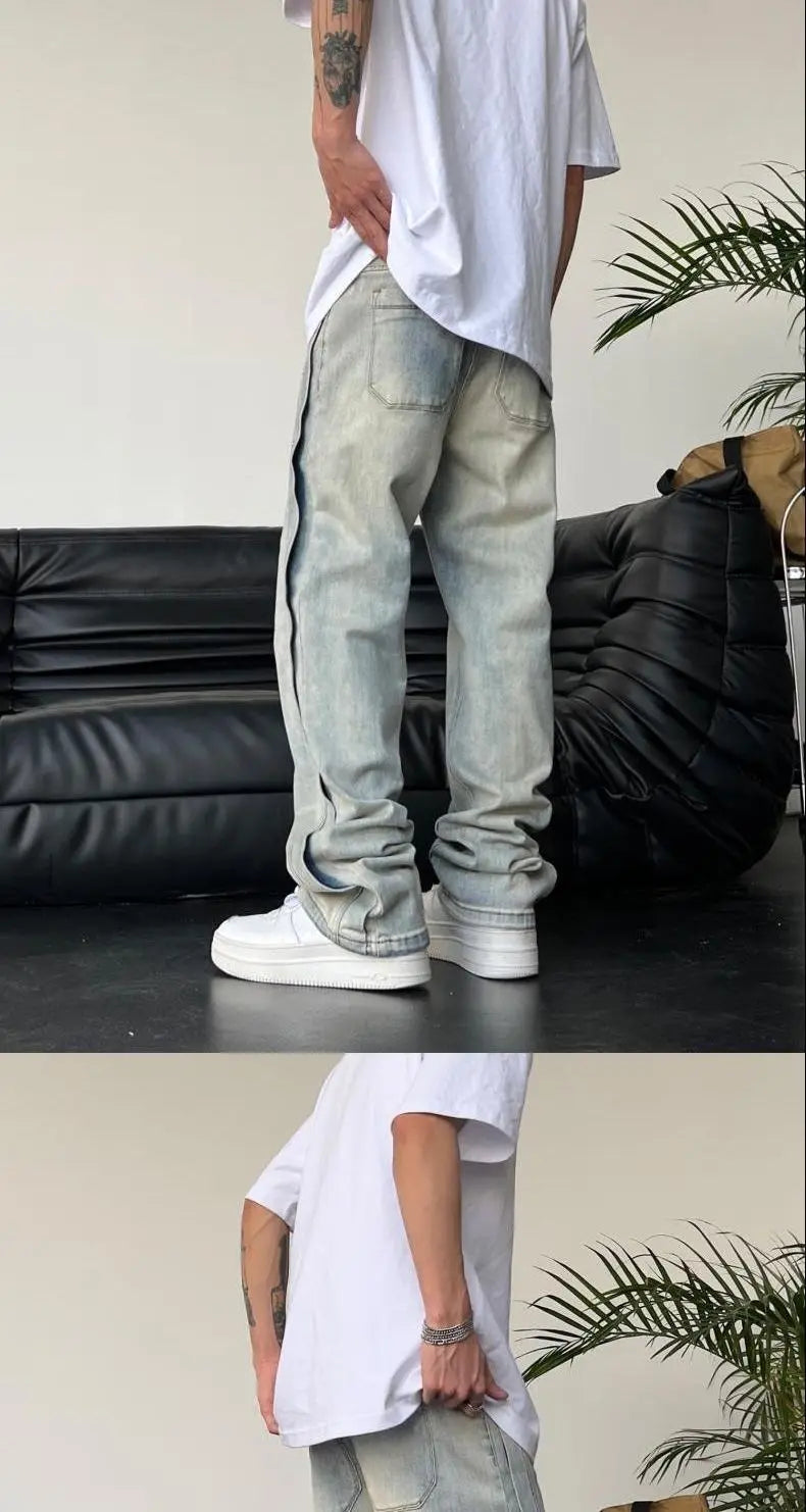 Men’s Baggy Patchwork Jeans