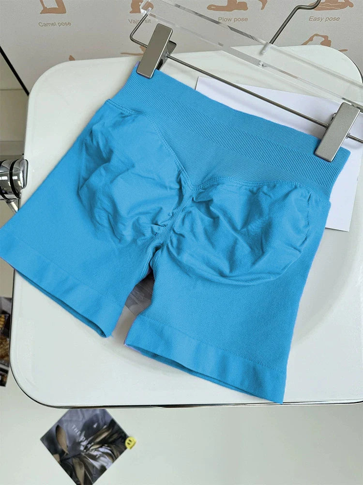 Seamless Ribbed Yoga Shorts