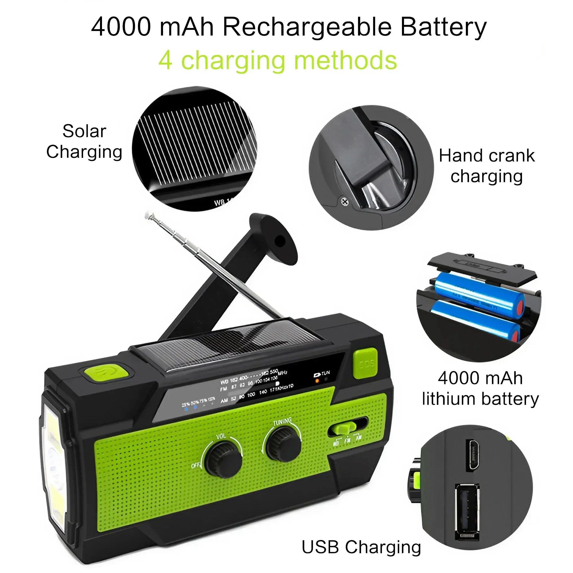Emergency Solar Hand Crank Radio