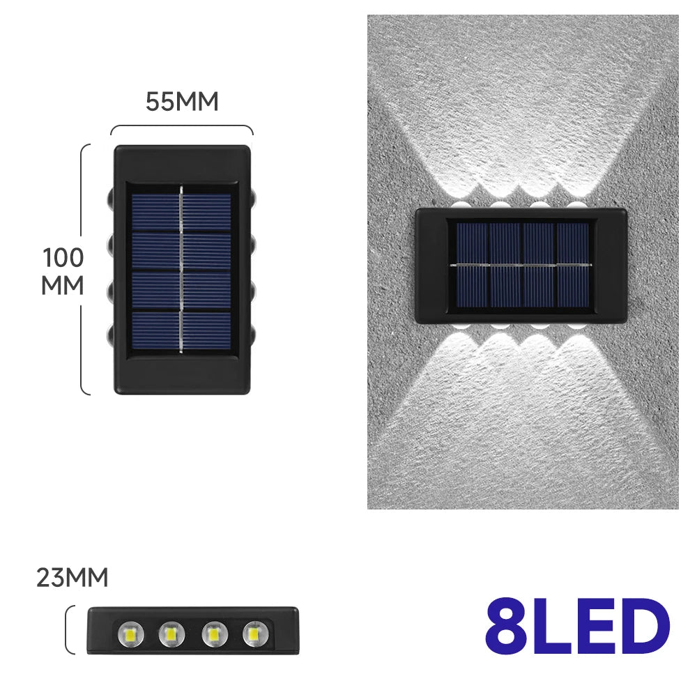 4/6/8/10LED Solar Wall Lamp Outdoor Waterproof Solar Powered Light UP - AURA