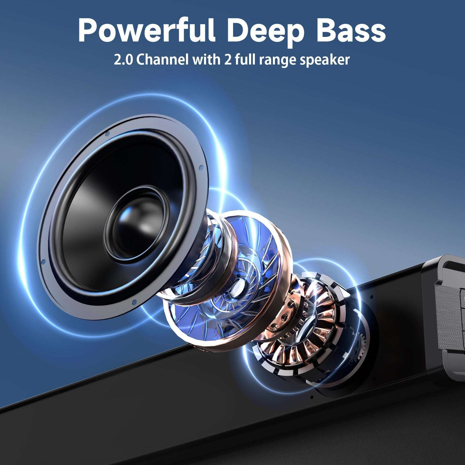 JYX H7 31.5in Soundbar For TV & 3D Surround Sound Bar For TV With Subwoofer - AURA