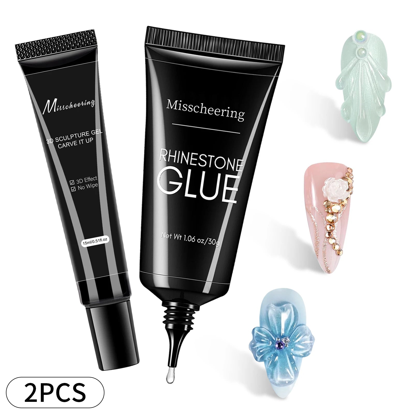 30g Nail Rhinestone Glue for Nails Super Strong Gel Nail Glue - AURA