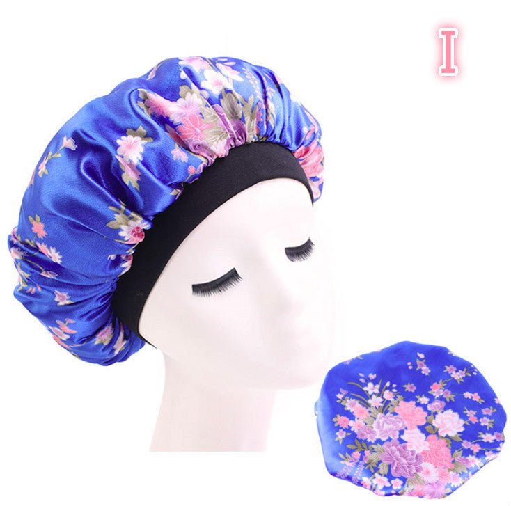 Beauty print Satin silk Bonnet sleep night cap - AURA