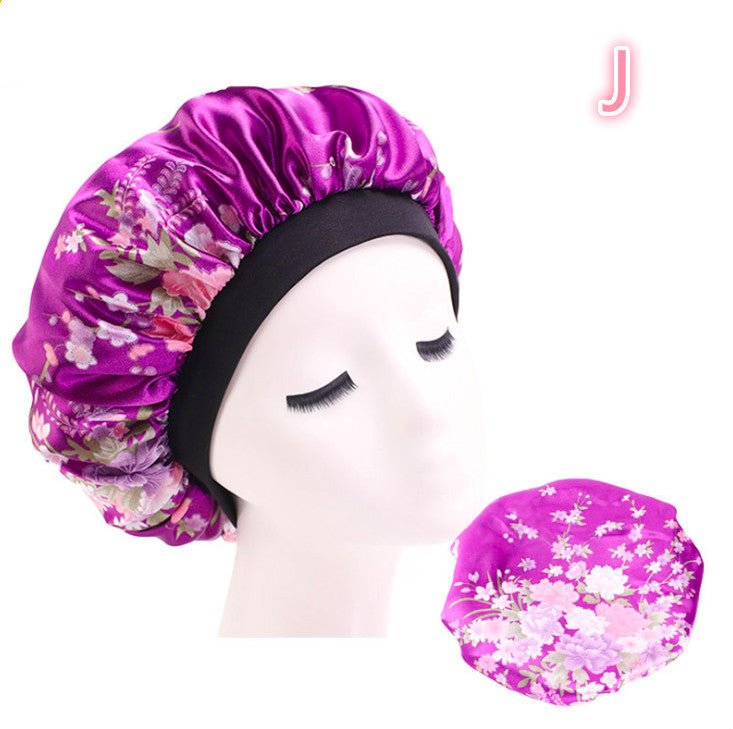 Beauty print Satin silk Bonnet sleep night cap - AURA