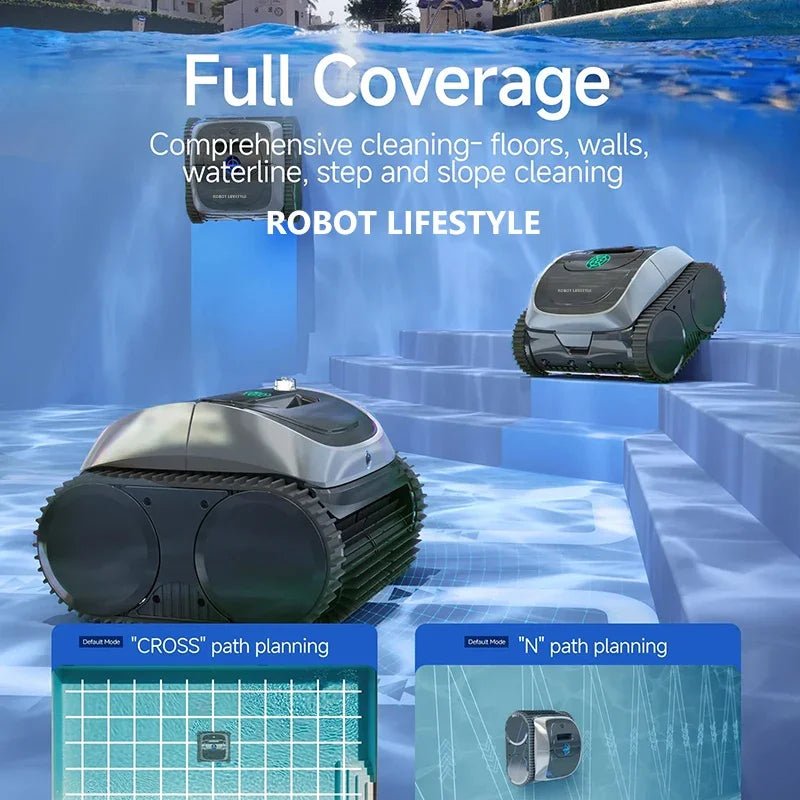 Wireless Robotic Swimming Pool Cleaner WYBOT C1 APP Control Clean Floor - AURA