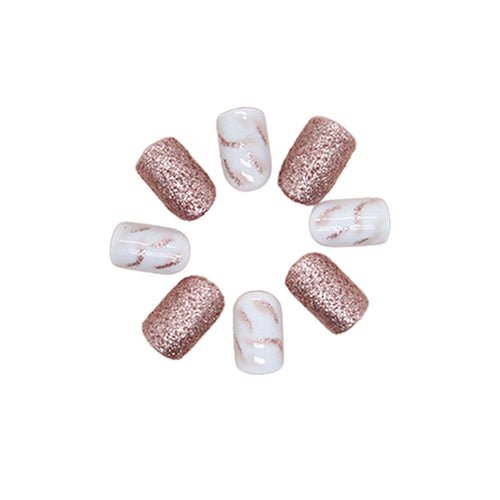 Press On Nails Kit with Glue and gel stickers Reusable Tips - AURA