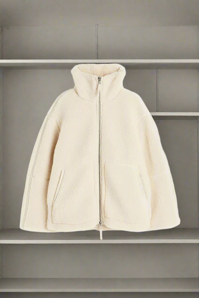 Fashion Loose Anti - cashmere Personality Casual Zip Coat - AURA